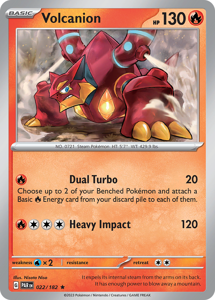 Volcanion (022/182) [Scarlet & Violet: Paradox Rift] | Dragon's Lair Comics and Fantasy Houston TX