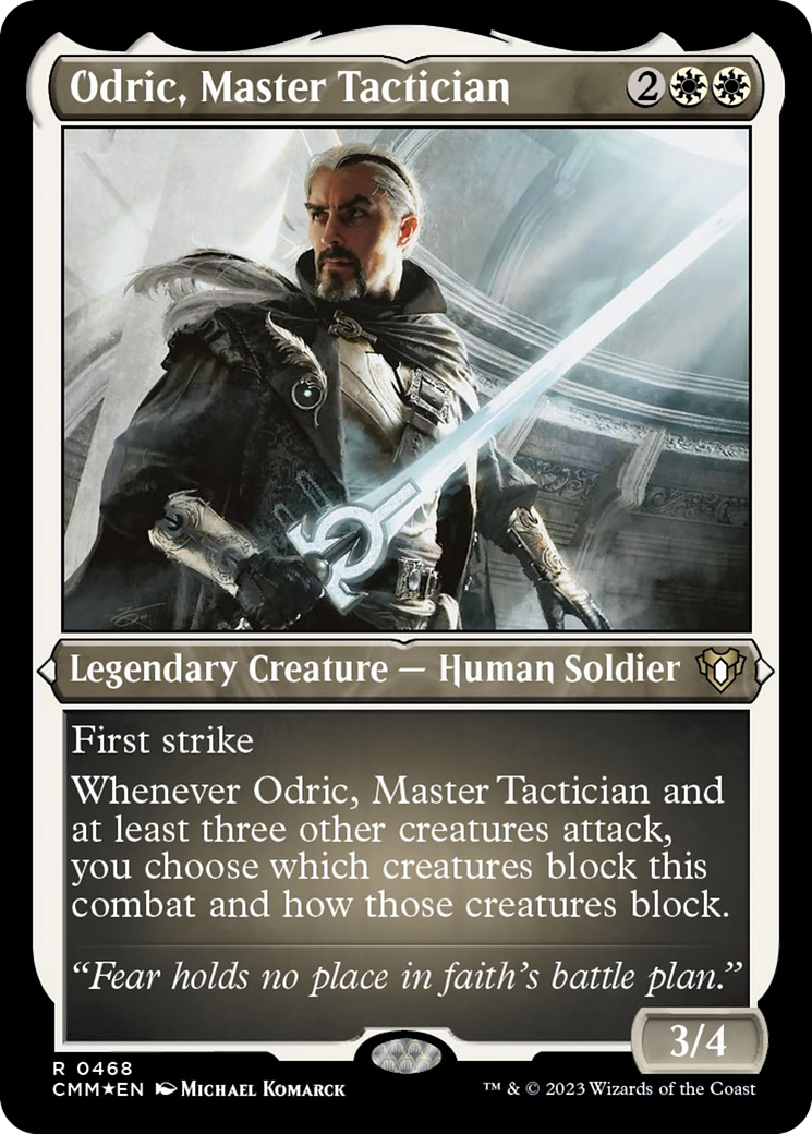 Odric, Master Tactician (Foil Etched) [Commander Masters] | Dragon's Lair Comics and Fantasy Houston TX