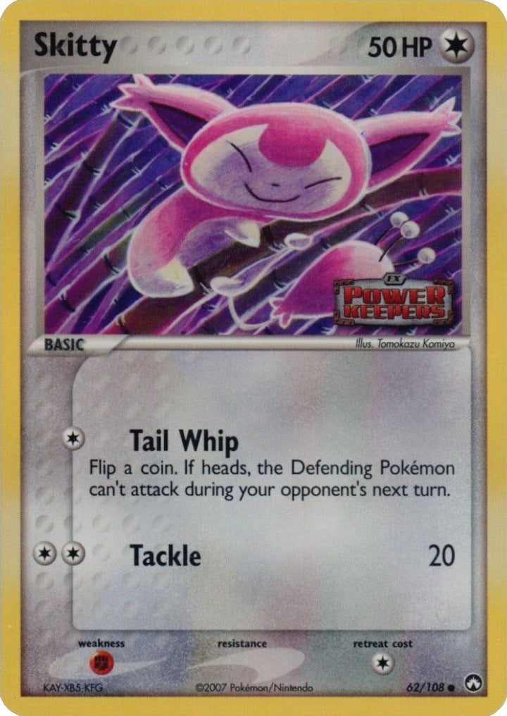 Skitty (62/108) (Stamped) [EX: Power Keepers] | Dragon's Lair Comics and Fantasy Houston TX