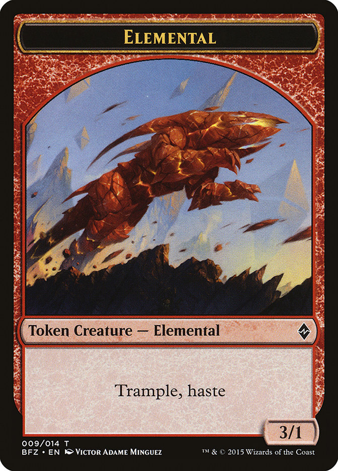 Elemental Token (009/014) [Battle for Zendikar Tokens] | Dragon's Lair Comics and Fantasy Houston TX