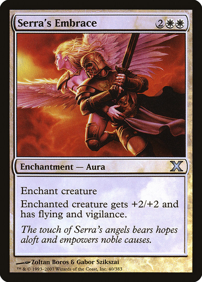 Serra's Embrace (Premium Foil) [Tenth Edition] | Dragon's Lair Comics and Fantasy Houston TX