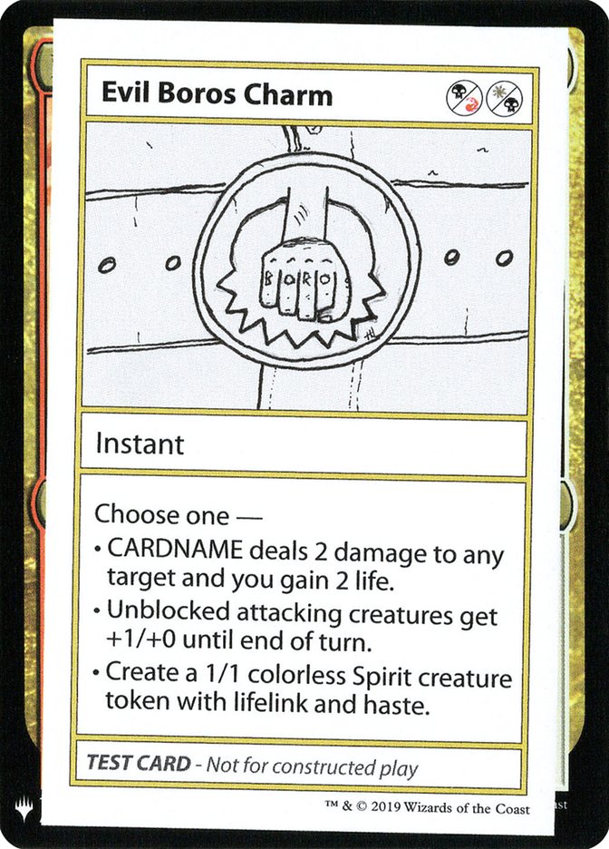 Evil Boros Charm [Mystery Booster Playtest Cards] | Dragon's Lair Comics and Fantasy Houston TX