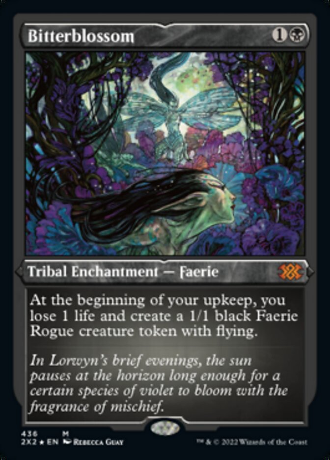 Bitterblossom (Foil Etched) [Double Masters 2022] | Dragon's Lair Comics and Fantasy Houston TX