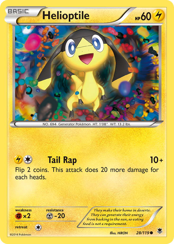 Helioptile (28/119) [XY: Phantom Forces] | Dragon's Lair Comics and Fantasy Houston TX