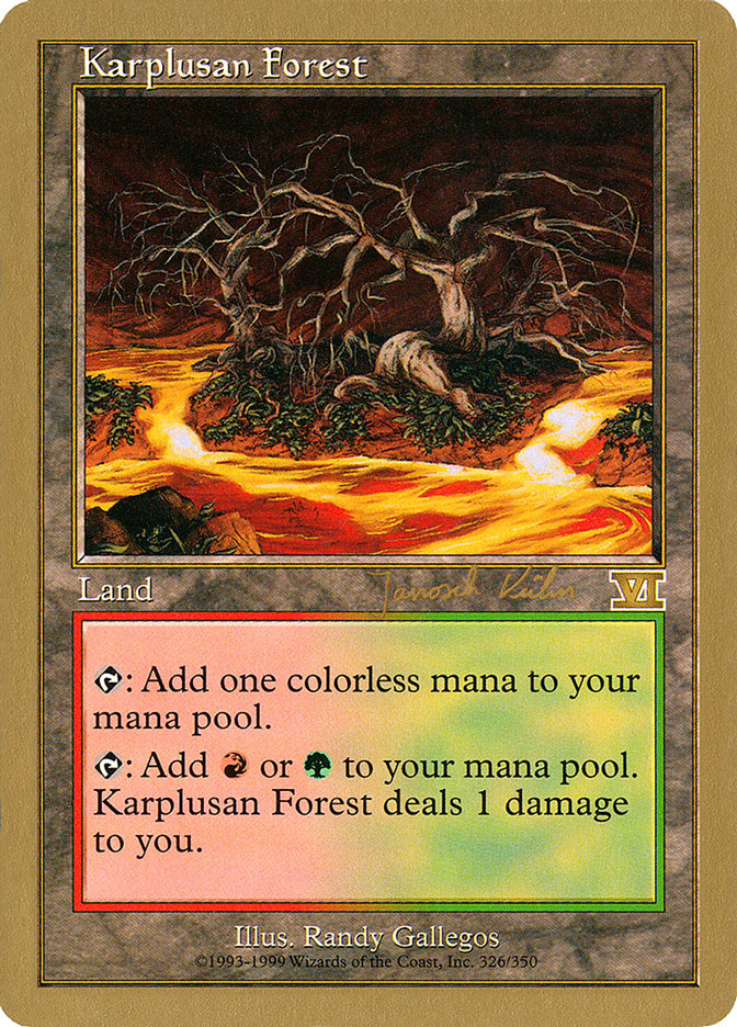 Karplusan Forest (Janosch Kuhn) [World Championship Decks 2000] | Dragon's Lair Comics and Fantasy Houston TX