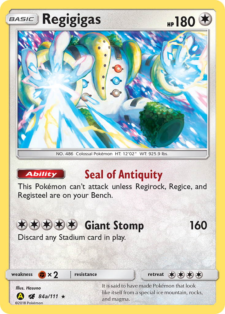 Regigigas (84a/111) (Alternate Art Promo) [Sun & Moon: Crimson Invasion] | Dragon's Lair Comics and Fantasy Houston TX