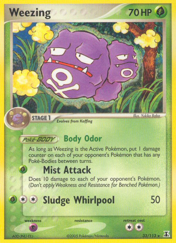 Weezing (33/113) [EX: Delta Species] | Dragon's Lair Comics and Fantasy Houston TX