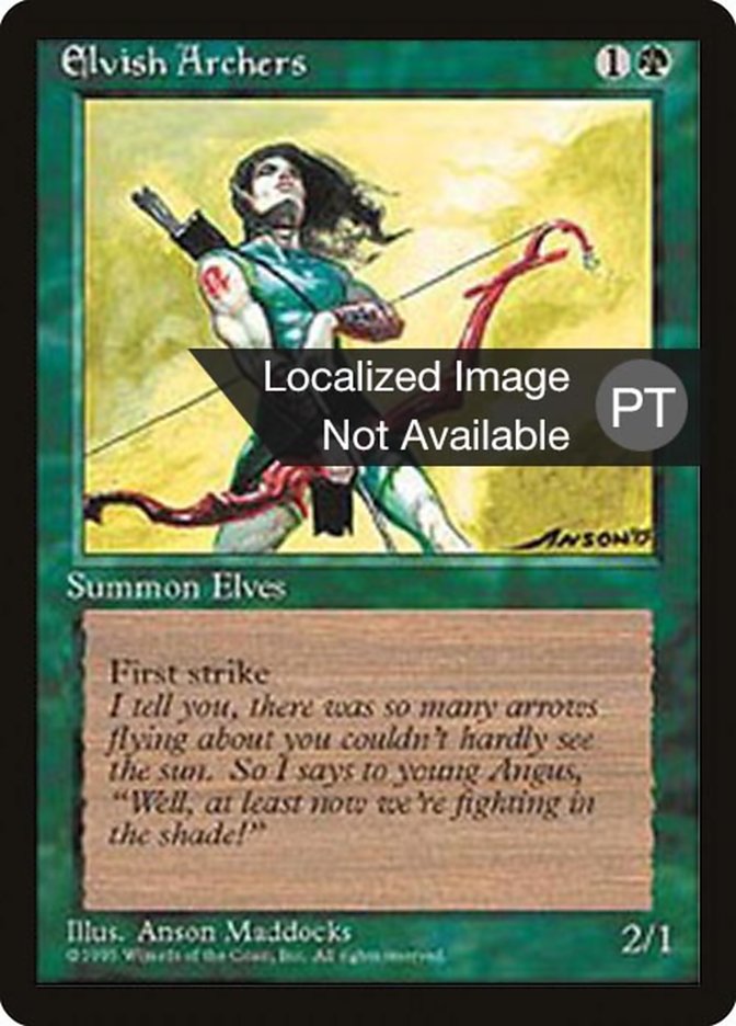 Elvish Archers [Fourth Edition (Foreign Black Border)] | Dragon's Lair Comics and Fantasy Houston TX