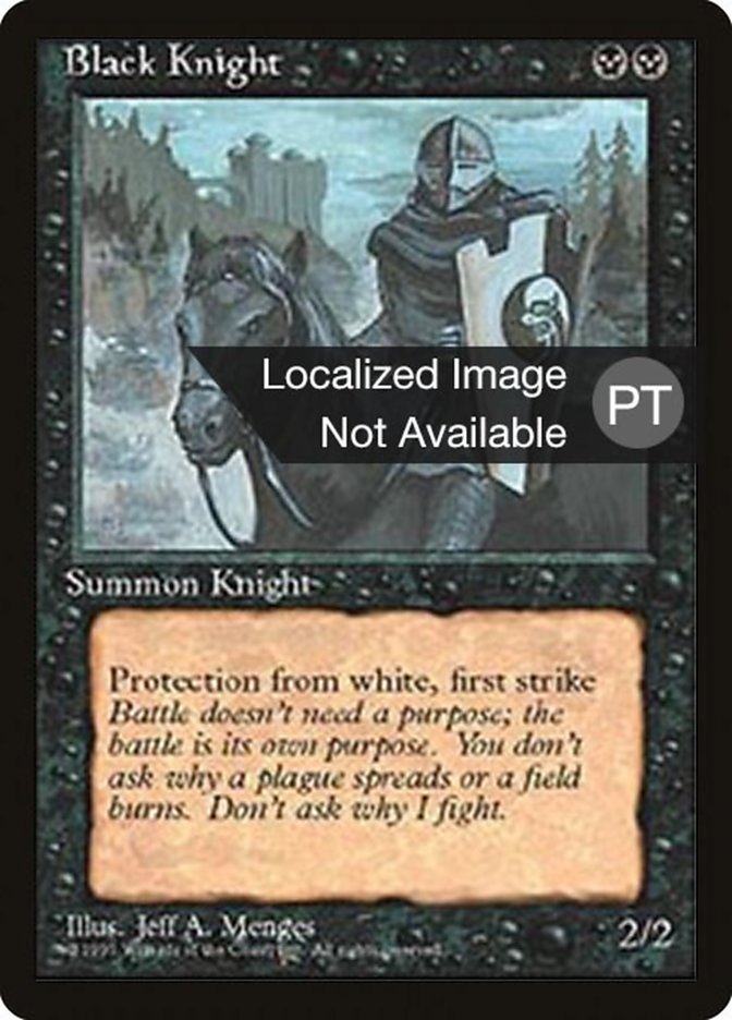 Black Knight [Fourth Edition (Foreign Black Border)] | Dragon's Lair Comics and Fantasy Houston TX