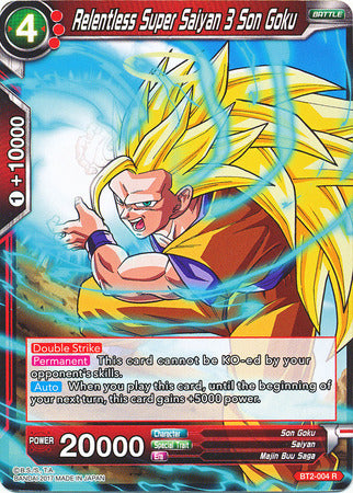 Relentless Super Saiyan 3 Son Goku (Demo Deck) (BT2-004) [Union Force] | Dragon's Lair Comics and Fantasy Houston TX