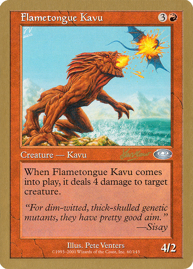 Flametongue Kavu (Sim Han How) [World Championship Decks 2002] | Dragon's Lair Comics and Fantasy Houston TX