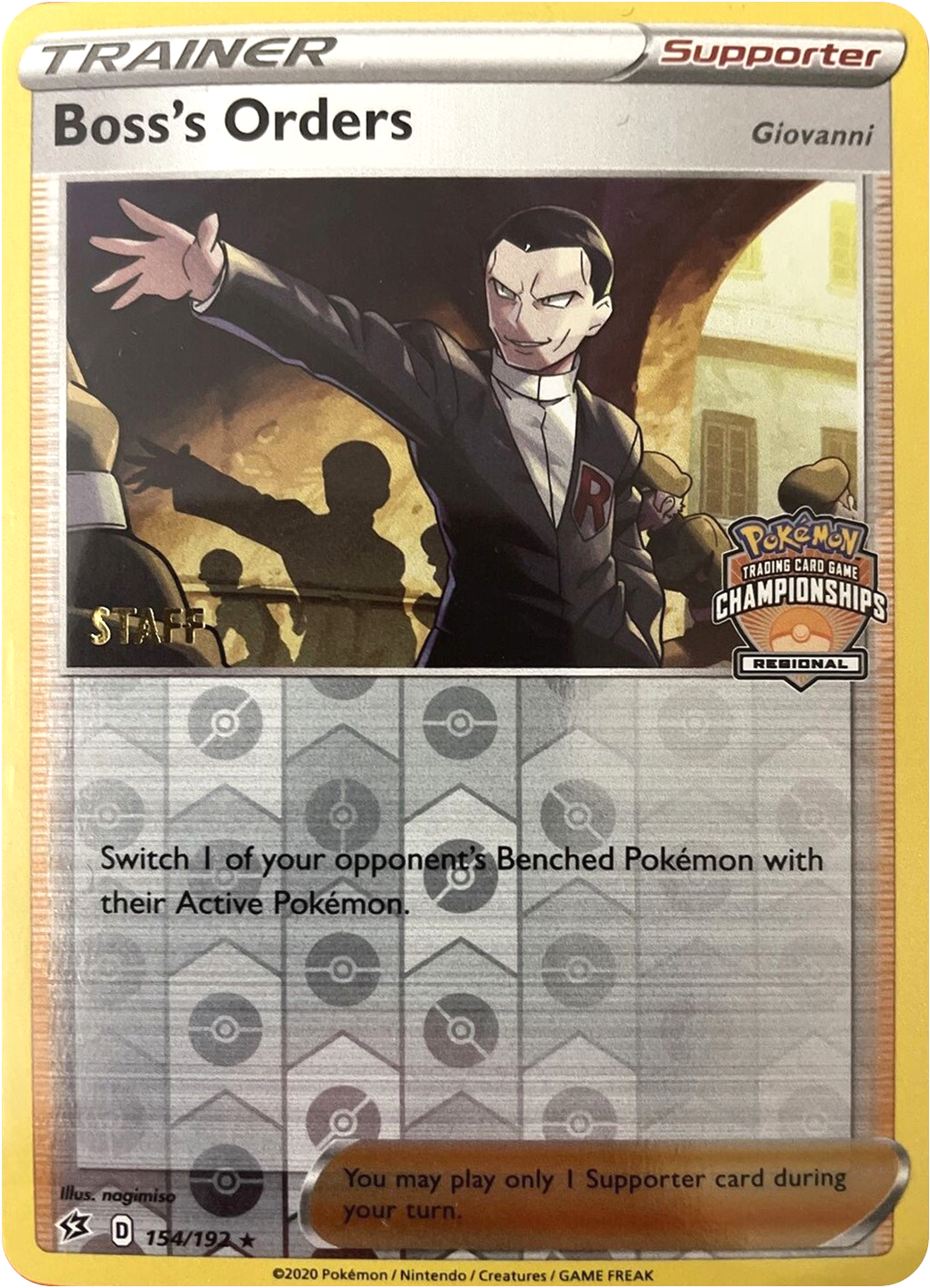 Boss's Orders (154/192) (Staff Regional Championships) [League & Championship Cards] | Dragon's Lair Comics and Fantasy Houston TX