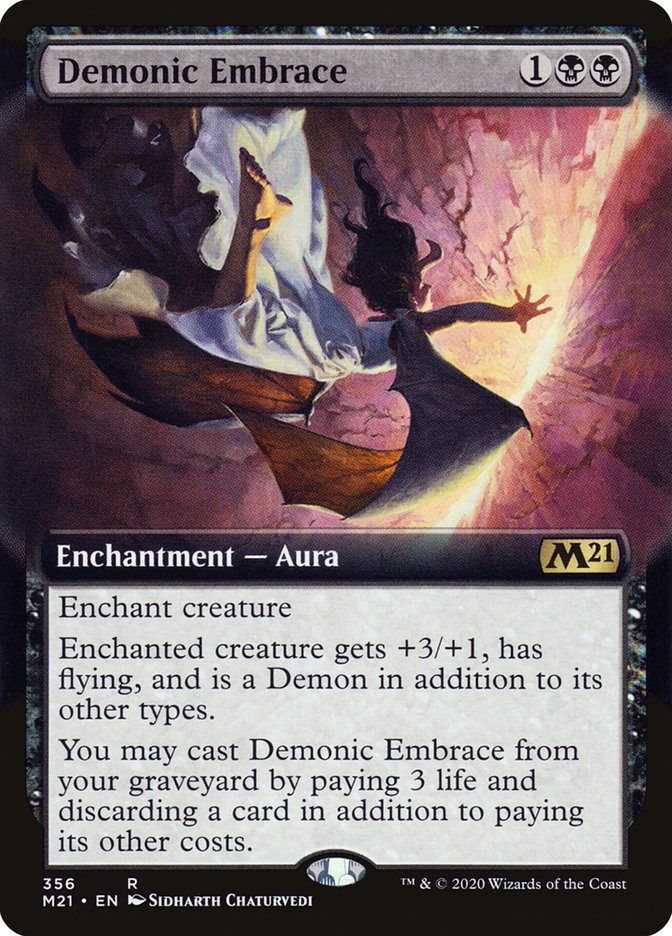 Demonic Embrace (Extended Art) [Core Set 2021] | Odin's Place