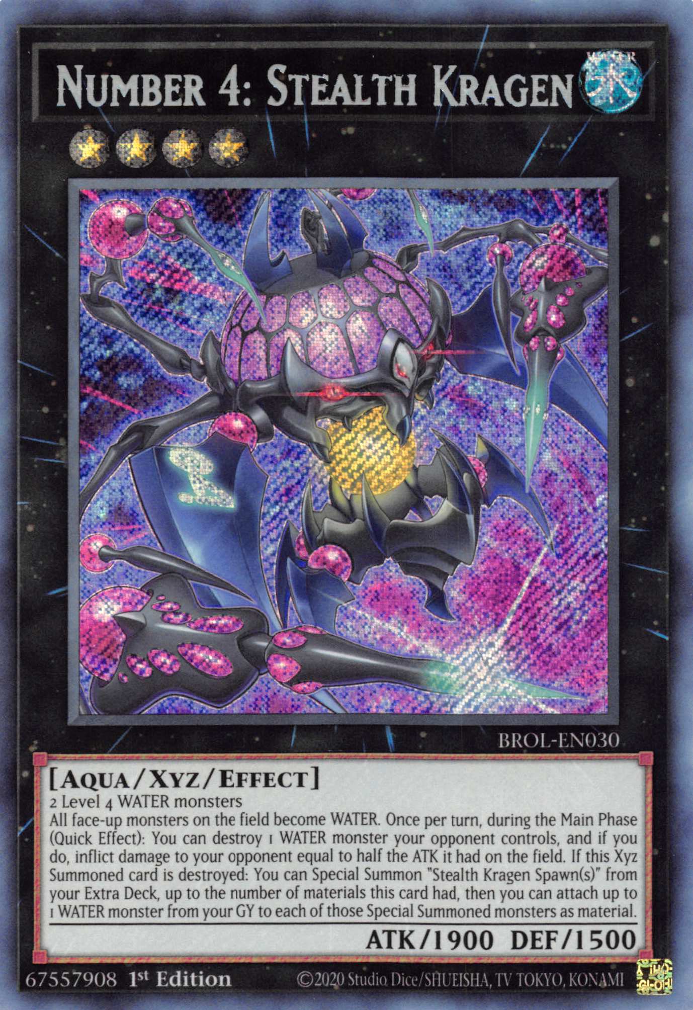 Number 4: Stealth Kragen [BROL-EN030] Secret Rare | Dragon's Lair Comics and Fantasy Houston TX