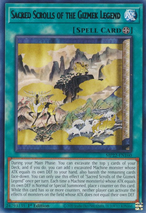 Sacred Scrolls of the Gizmek Legend [MP22-EN160] Rare | Dragon's Lair Comics and Fantasy Houston TX