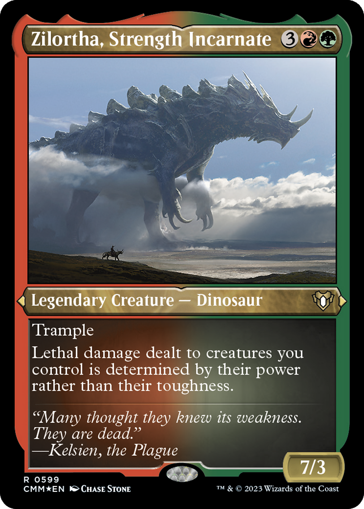 Zilortha, Strength Incarnate (Foil Etched) [Commander Masters] | Dragon's Lair Comics and Fantasy Houston TX