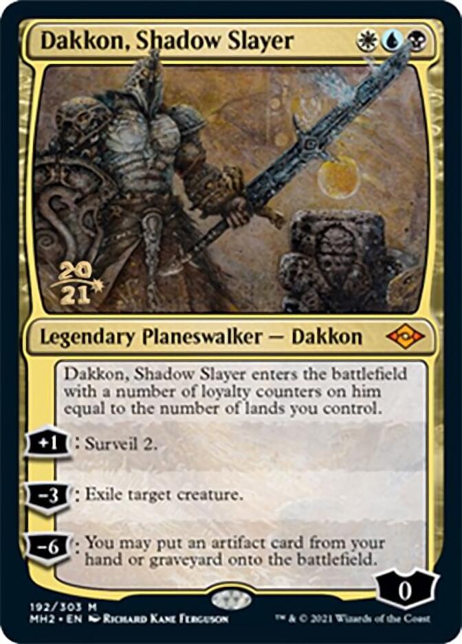 Dakkon, Shadow Slayer [Modern Horizons 2 Prerelease Promos] | Dragon's Lair Comics and Fantasy Houston TX
