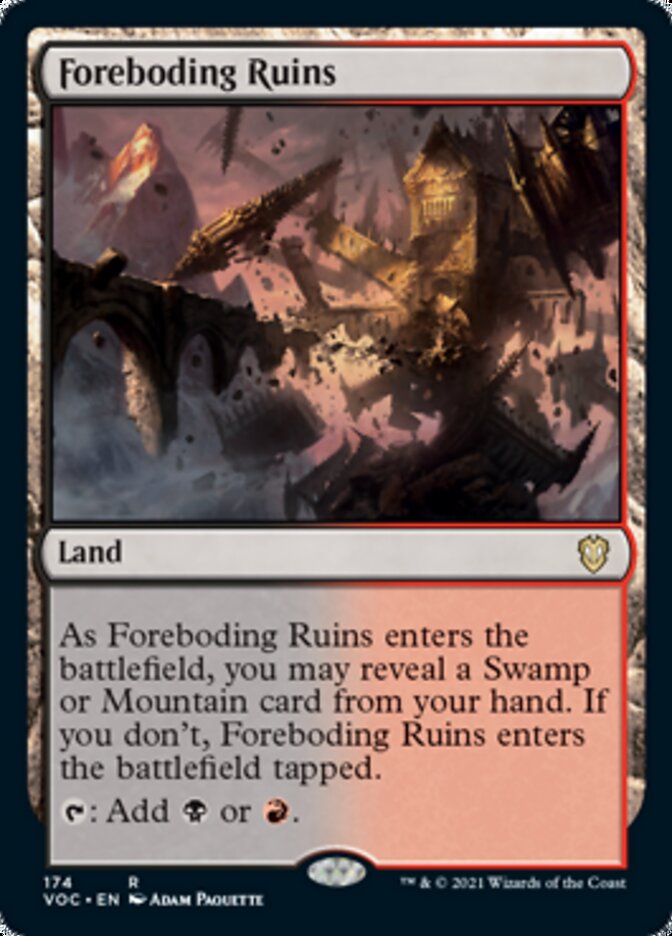 Foreboding Ruins [Innistrad: Crimson Vow Commander] | Dragon's Lair Comics and Fantasy Houston TX