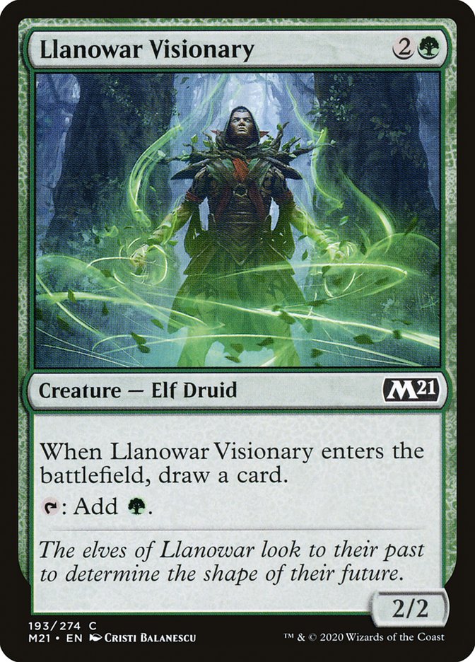 Llanowar Visionary [Core Set 2021] | Dragon's Lair Comics and Fantasy Houston TX