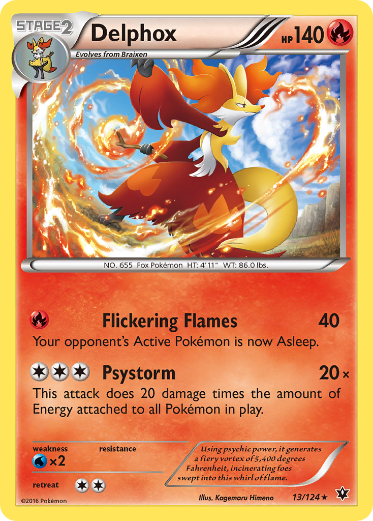 Delphox (13/124) [XY: Fates Collide] | Dragon's Lair Comics and Fantasy Houston TX