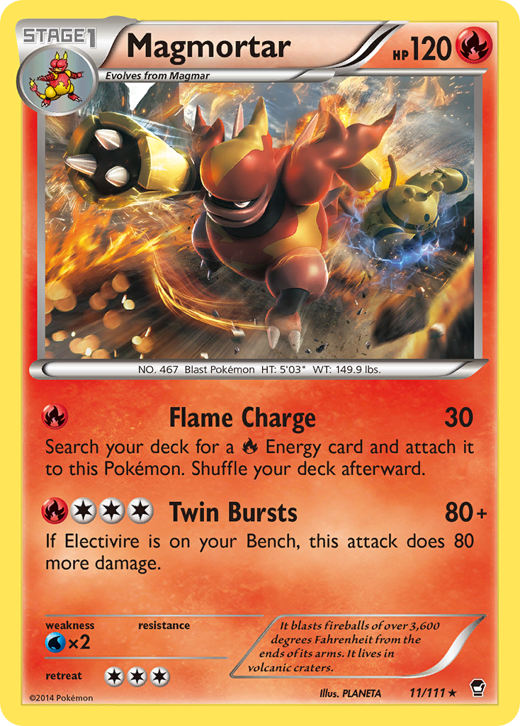 Magmortar (11/111) [XY: Furious Fists] | Dragon's Lair Comics and Fantasy Houston TX