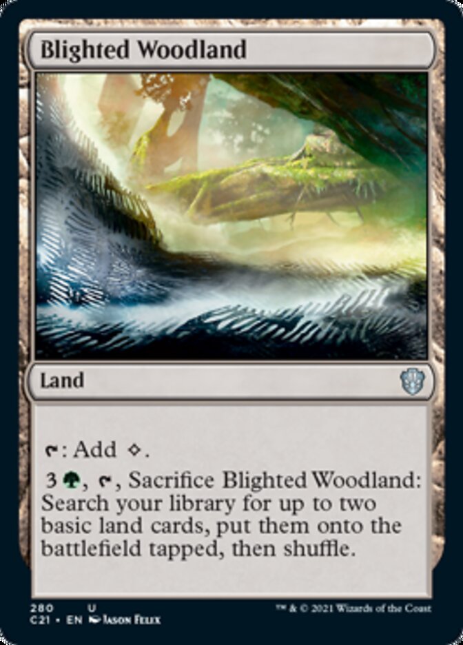 Blighted Woodland [Commander 2021] | Dragon's Lair Comics and Fantasy Houston TX
