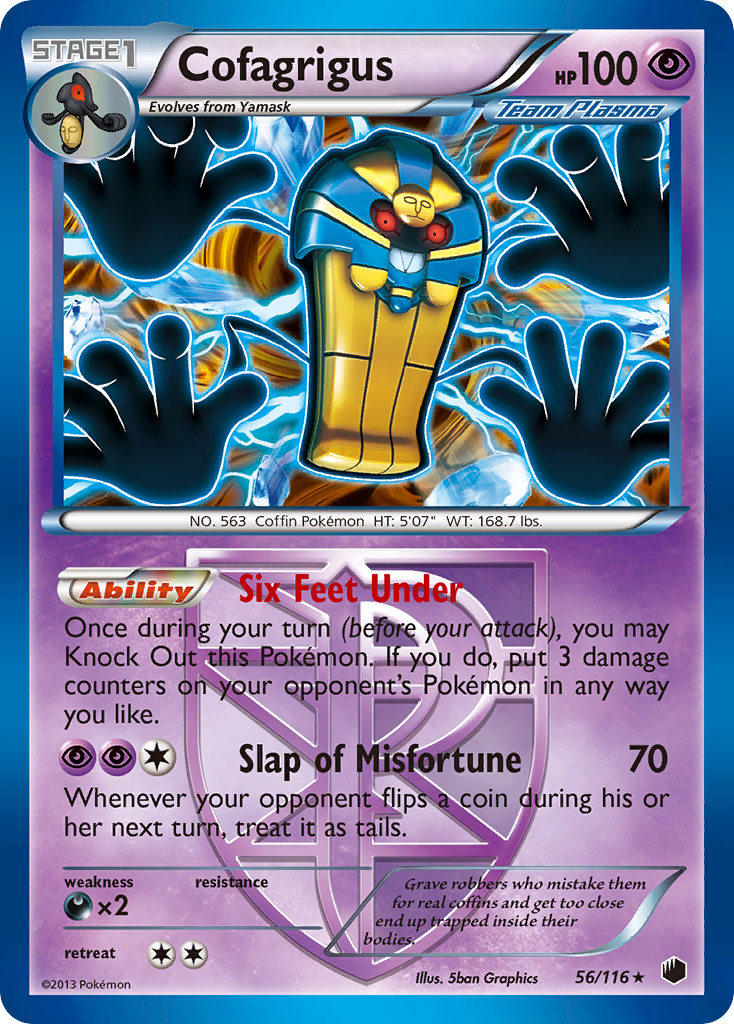 Cofagrigus (56/116) [Black & White: Plasma Freeze] | Dragon's Lair Comics and Fantasy Houston TX