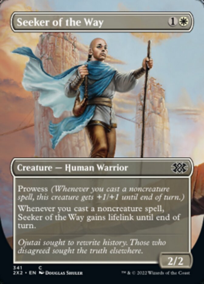 Seeker of the Way (Borderless Alternate Art) [Double Masters 2022] | Dragon's Lair Comics and Fantasy Houston TX