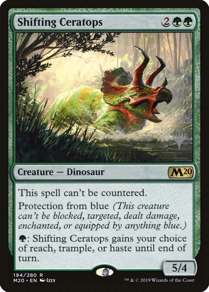 Shifting Ceratops (Promo Pack) [Core Set 2020 Promos] | Dragon's Lair Comics and Fantasy Houston TX