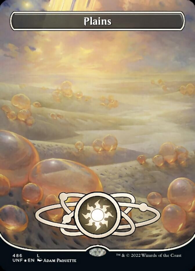 Plains (486) (Planetary Space-ic Land) (Galaxy Foil) [Unfinity] | Dragon's Lair Comics and Fantasy Houston TX