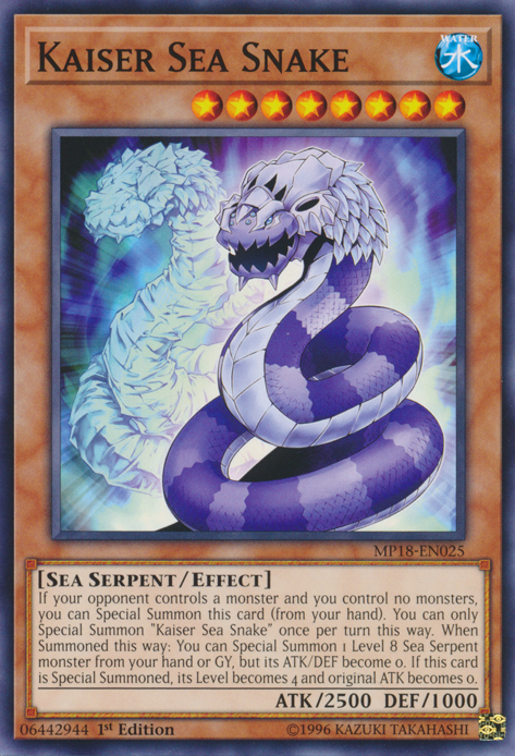 Kaiser Sea Snake [MP18-EN025] Common | Dragon's Lair Comics and Fantasy Houston TX