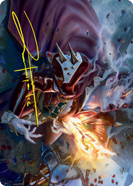 Flame-Blessed Bolt Art Card (Gold-Stamped Signature) [Innistrad: Crimson Vow Art Series] | Dragon's Lair Comics and Fantasy Houston TX
