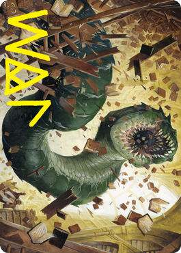 Bookwurm Art Card (Gold-Stamped Signature) [Strixhaven: School of Mages Art Series] | Dragon's Lair Comics and Fantasy Houston TX