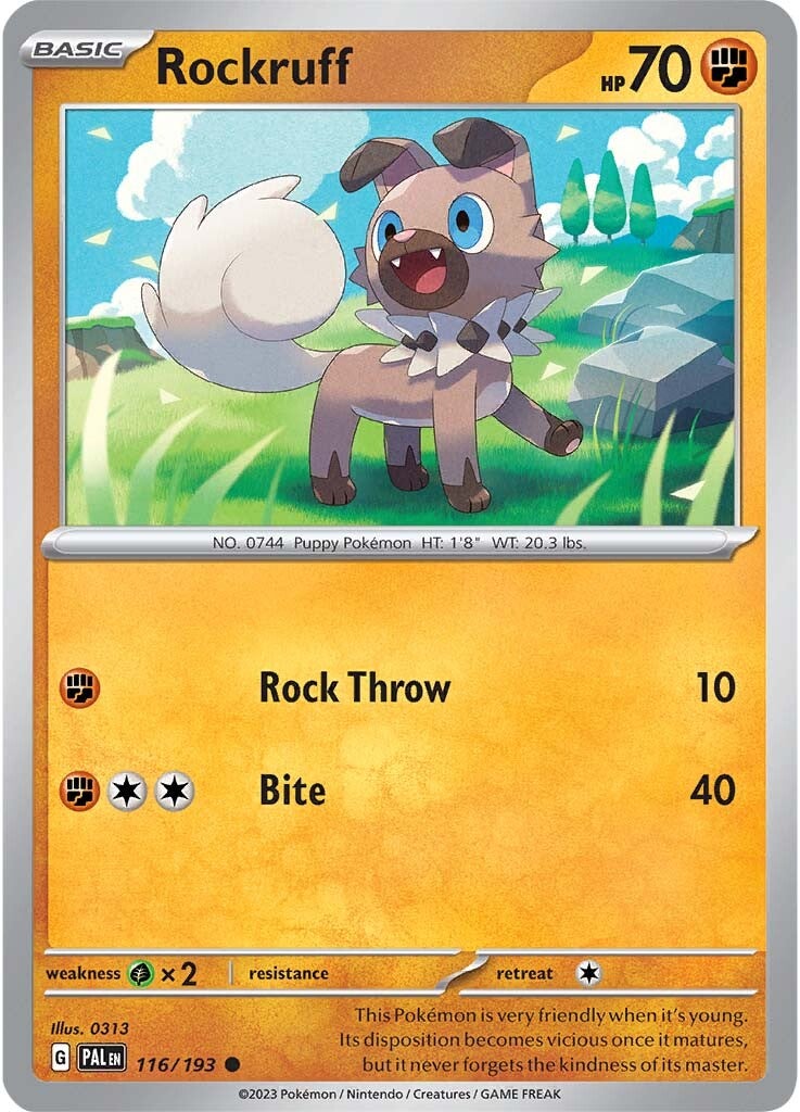 Rockruff (116/193) [Scarlet & Violet: Paldea Evolved] | Dragon's Lair Comics and Fantasy Houston TX