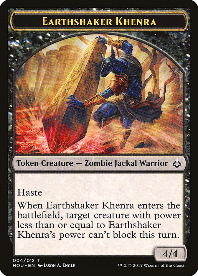 Earthshaker Khenra Token [Hour of Devastation Tokens] | Dragon's Lair Comics and Fantasy Houston TX