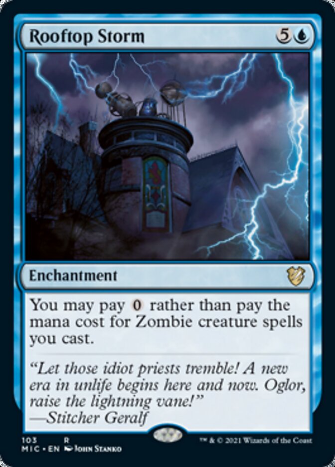 Rooftop Storm [Innistrad: Midnight Hunt Commander] | Dragon's Lair Comics and Fantasy Houston TX
