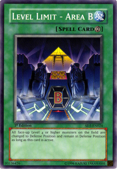 Level Limit - Area B [SD3-EN024] Common | Dragon's Lair Comics and Fantasy Houston TX