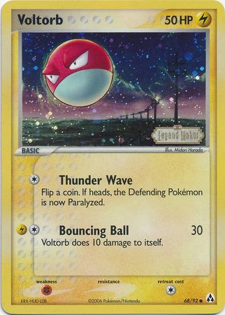 Voltorb (68/92) (Stamped) [EX: Legend Maker] | Dragon's Lair Comics and Fantasy Houston TX