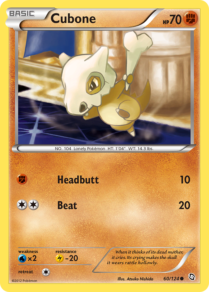 Cubone (60/124) [Black & White: Dragons Exalted] | Dragon's Lair Comics and Fantasy Houston TX