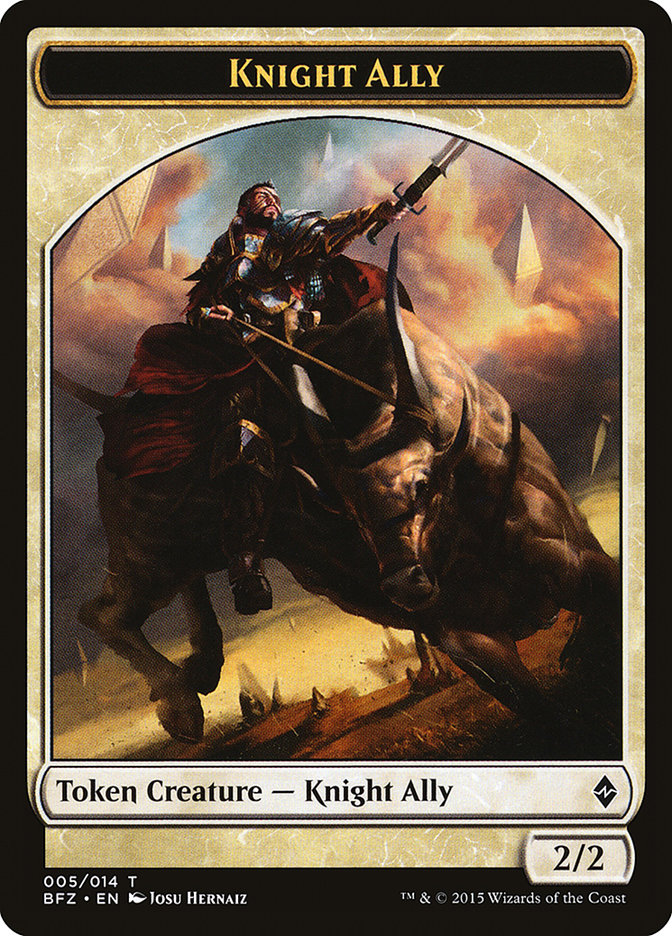 Knight Ally Token [Battle for Zendikar Tokens] | Dragon's Lair Comics and Fantasy Houston TX