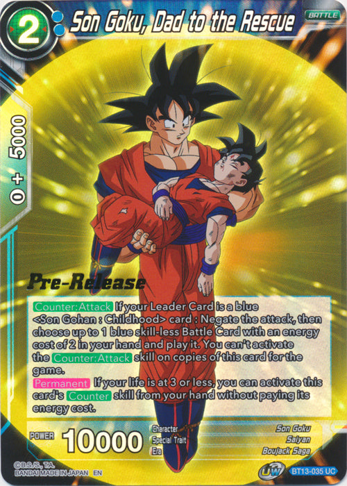 Son Goku, Dad to the Rescue (BT13-035) [Supreme Rivalry Prerelease Promos] | Dragon's Lair Comics and Fantasy Houston TX