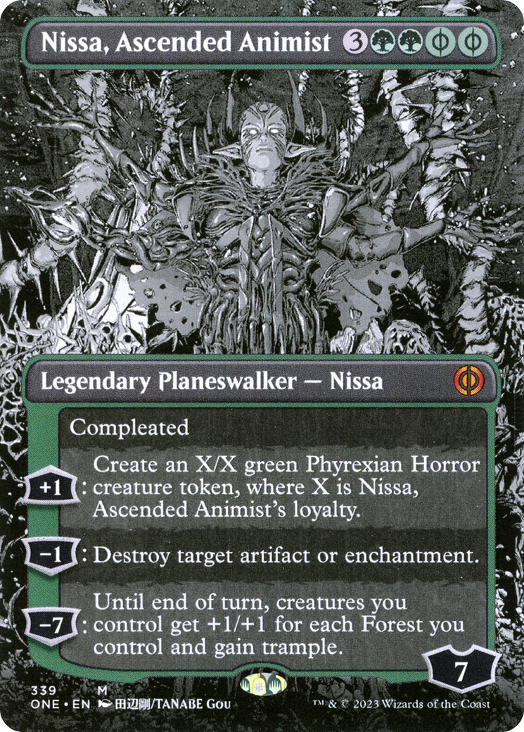 Nissa, Ascended Animist (Borderless Manga) [Phyrexia: All Will Be One] | Dragon's Lair Comics and Fantasy Houston TX