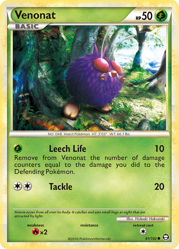 Venonat (81/102) [HeartGold & SoulSilver: Triumphant] | Dragon's Lair Comics and Fantasy Houston TX