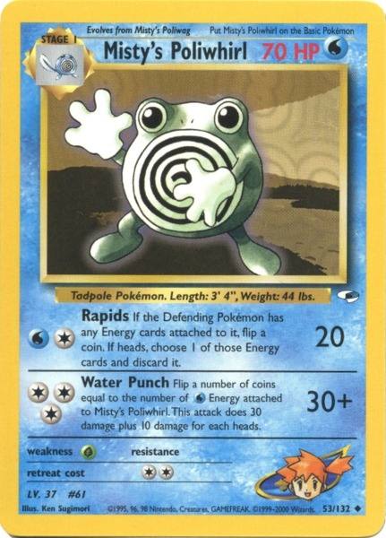 Misty's Poliwhirl (53/132) [Gym Heroes Unlimited] | Dragon's Lair Comics and Fantasy Houston TX