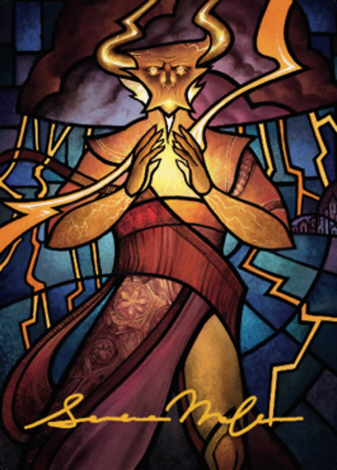Najal, the Storm Runner Art Card (Gold-Stamped Signature) [Dominaria United Art Series] | Dragon's Lair Comics and Fantasy Houston TX