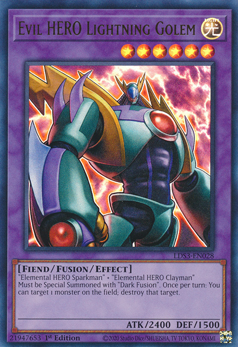 Evil HERO Lightning Golem [LDS3-EN028] Ultra Rare | Dragon's Lair Comics and Fantasy Houston TX