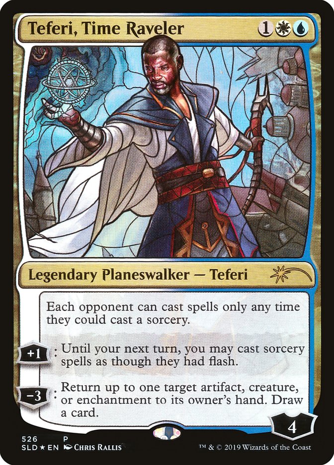 Teferi, Time Raveler (Stained Glass) [Secret Lair Drop Promos] | Dragon's Lair Comics and Fantasy Houston TX