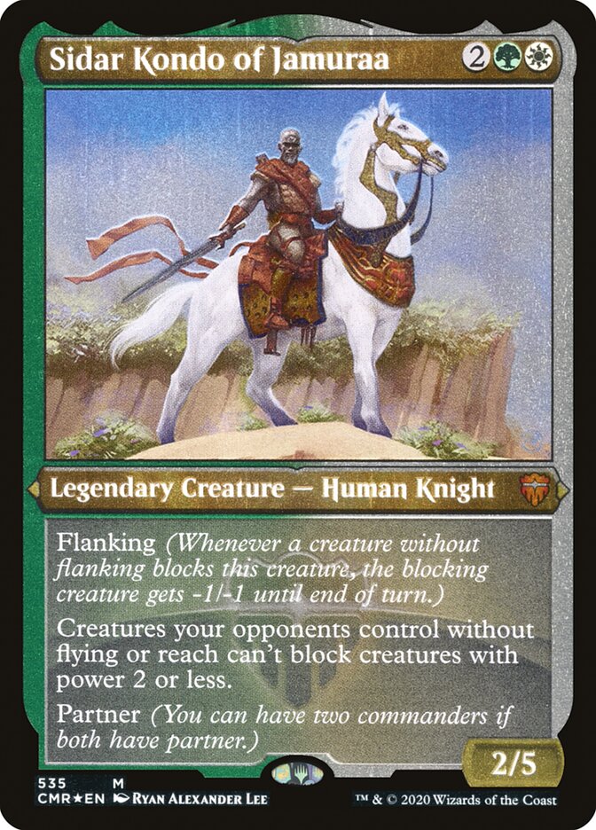 Sidar Kondo of Jamuraa (Etched) [Commander Legends] | Dragon's Lair Comics and Fantasy Houston TX
