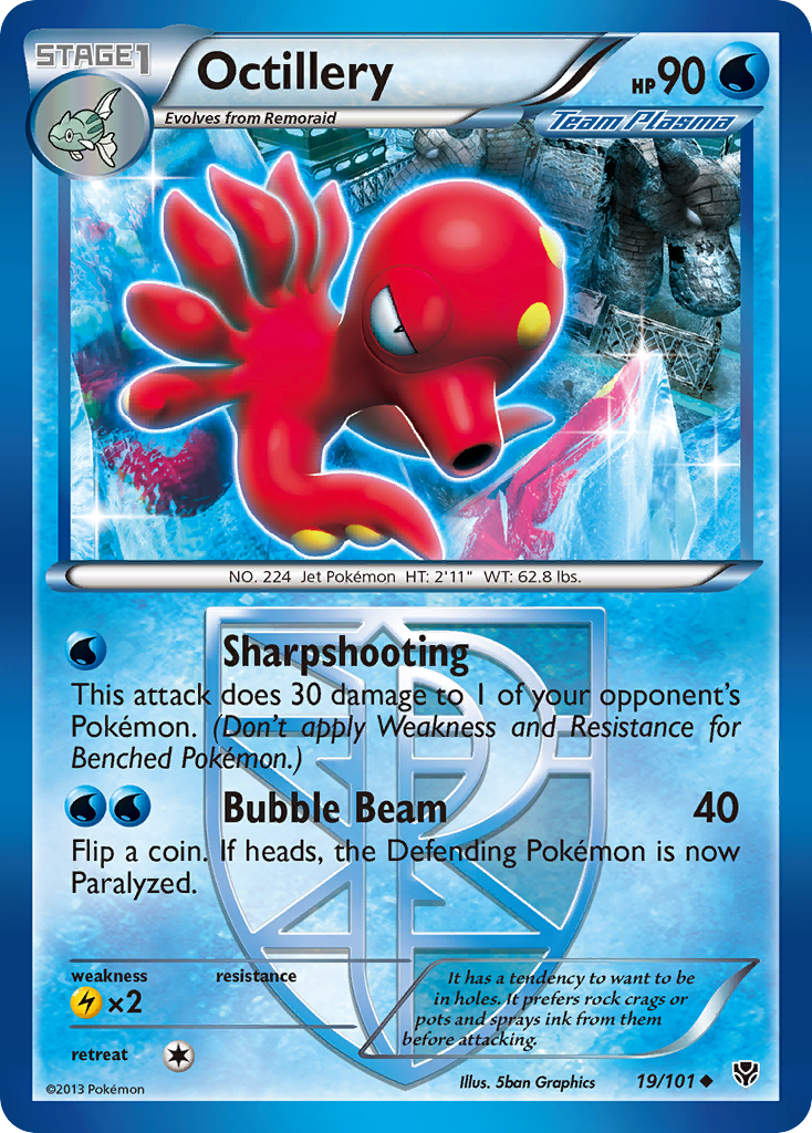 Octillery (19/101) [Black & White: Plasma Blast] | Dragon's Lair Comics and Fantasy Houston TX