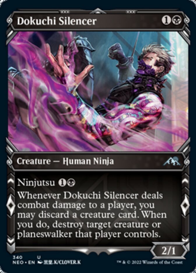 Dokuchi Silencer (Showcase Ninja) [Kamigawa: Neon Dynasty] | Dragon's Lair Comics and Fantasy Houston TX